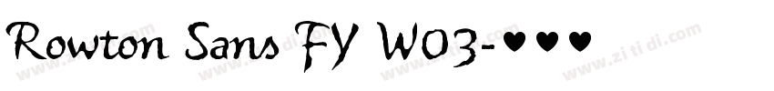 Rowton Sans FY W03字体转换